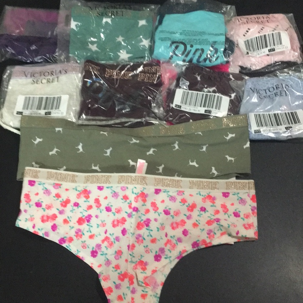 NEW Vs Pink Cheekster Panty 9pc Bundle Medium - Picture 2 of 4